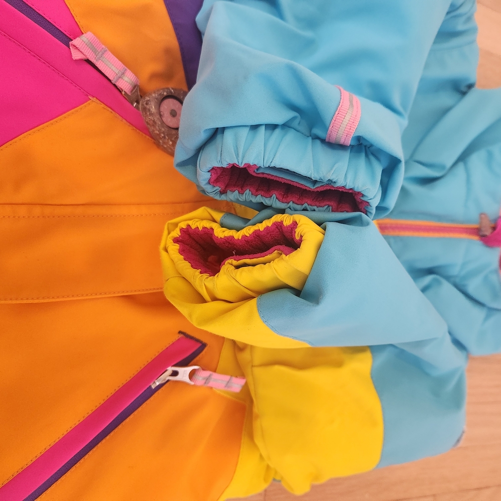 Obermeyer Kids Puffer Jacket - Blue, Yellow, Pink, Purple - Picture 3 of 5
